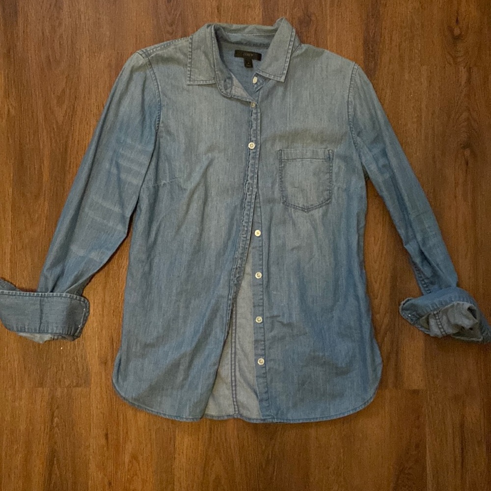J Crew Light Wash Denim shirt